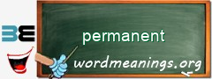 WordMeaning blackboard for permanent